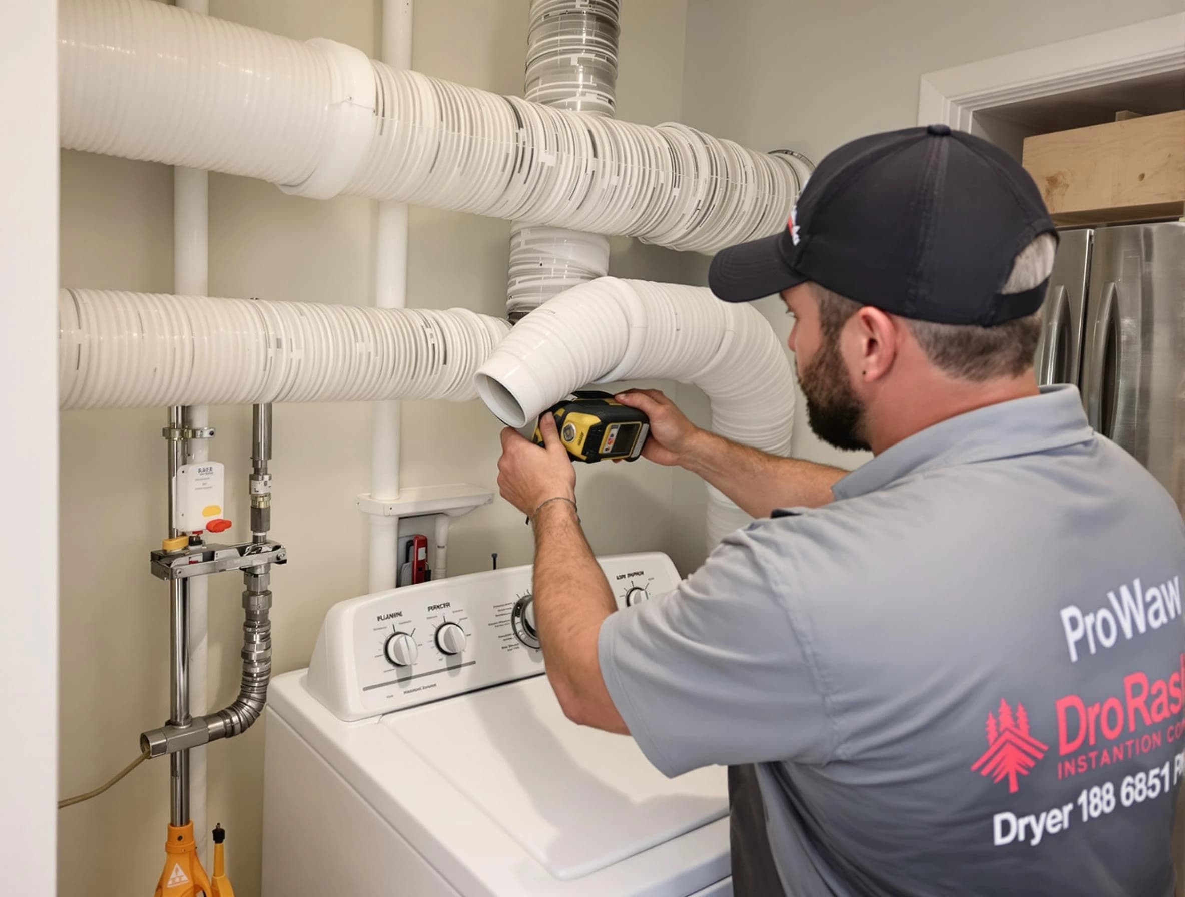 Professional dryer vent hose installation by Dacula Dryer Vent Cleaning in Dacula